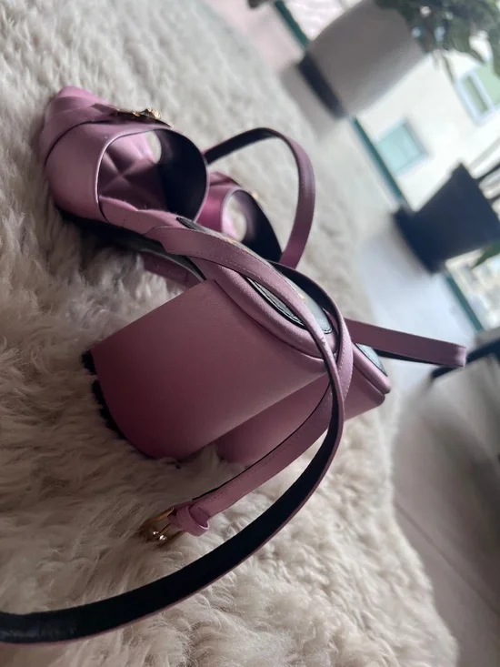 Versace Pink Satin Medusa Block Heel Sandals EU 38 / US 8 – Unworn - Picture 4 of 6